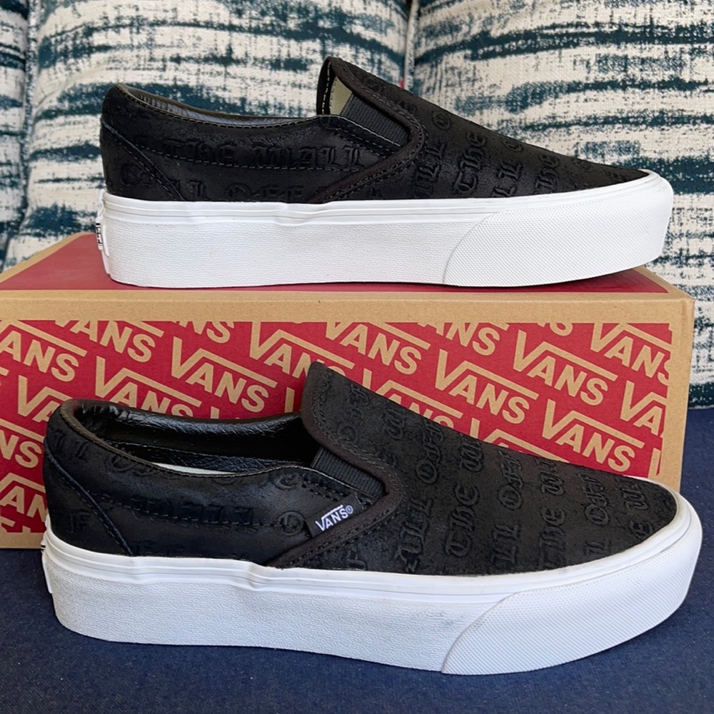 Vans Classic Slip-On Platforms Deboss Otw Black/Black WMNS